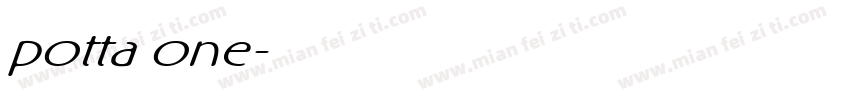 potta one字体转换